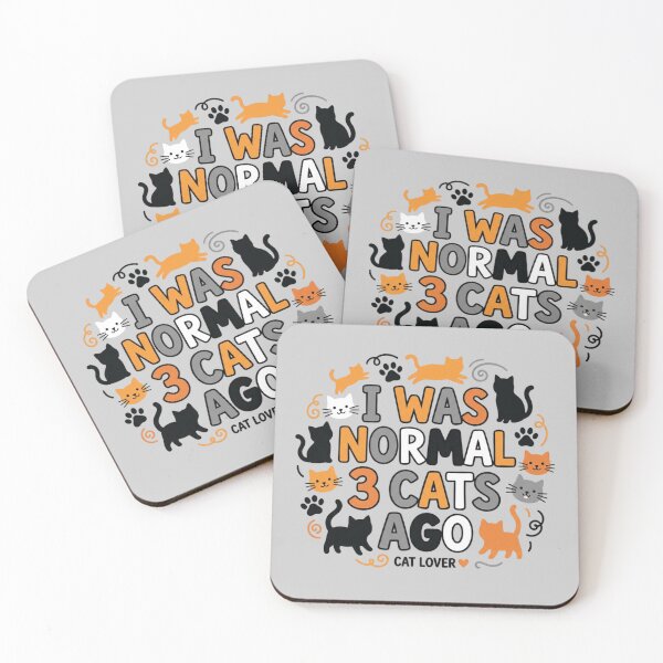 Item preview, I Was Normal 3 Cats Ago - Funny Cat Lover Quote | Crazy Cat Lady Gift designed and sold by ZoomTaDesign.