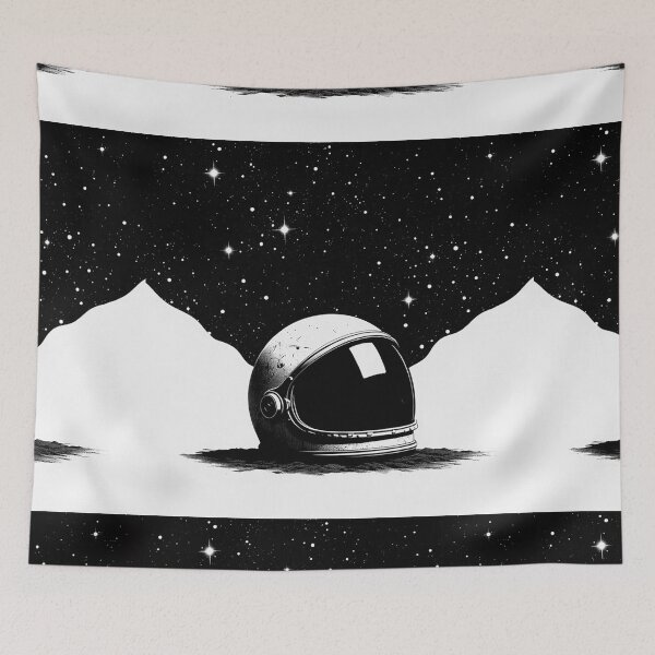 Item preview, Abandoned Astronaut Helmet Resting Under Starry Space Sky designed and sold by SassyArtistry.