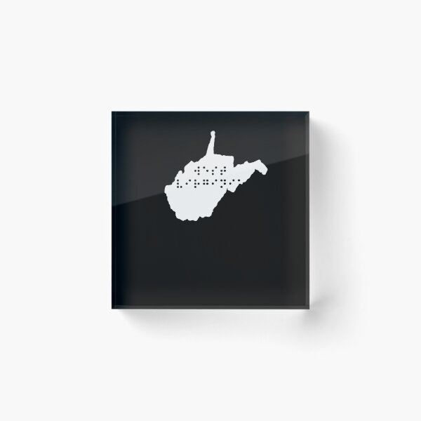 Item preview, WEST VIRGINIA State Shape Braille Shirt designed and sold by brizodesign.