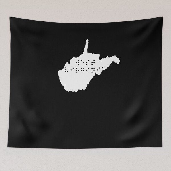 Item preview, WEST VIRGINIA State Shape Braille Shirt designed and sold by brizodesign.