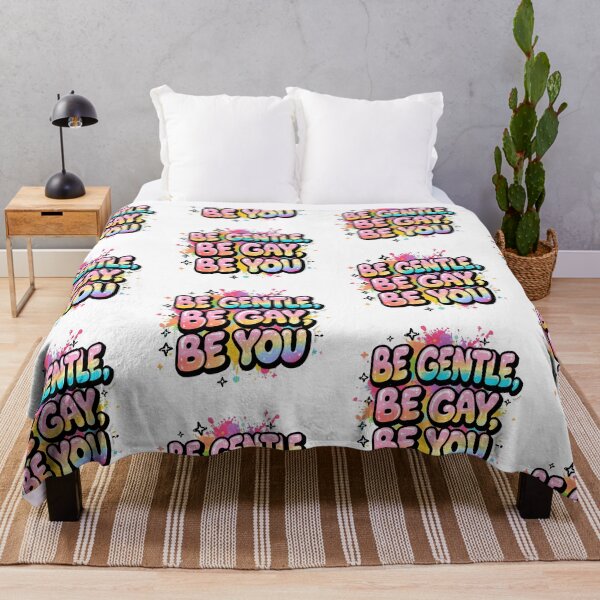 Item preview, LGBTQ Pride Quote | Be Gentle Be Gay Be You | Rainbow Typography Design for Shirts, Gifts & Decor designed and sold by Pride_Prints.