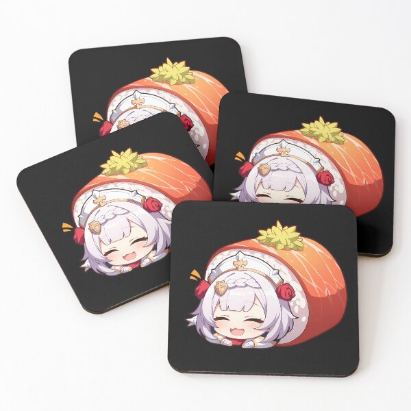 Item preview, Game Noelle Genshin Impact Chibi Sushi Kawaii Anime Girl Joyful Style designed and sold by CarlosBender.