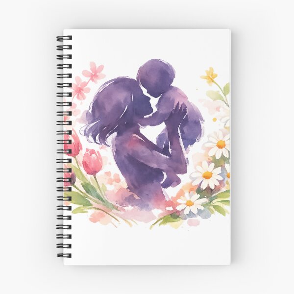Item preview, Mother and Child Blossoms Watercolor Mothers Day Art designed and sold by FunFitLife Studio.