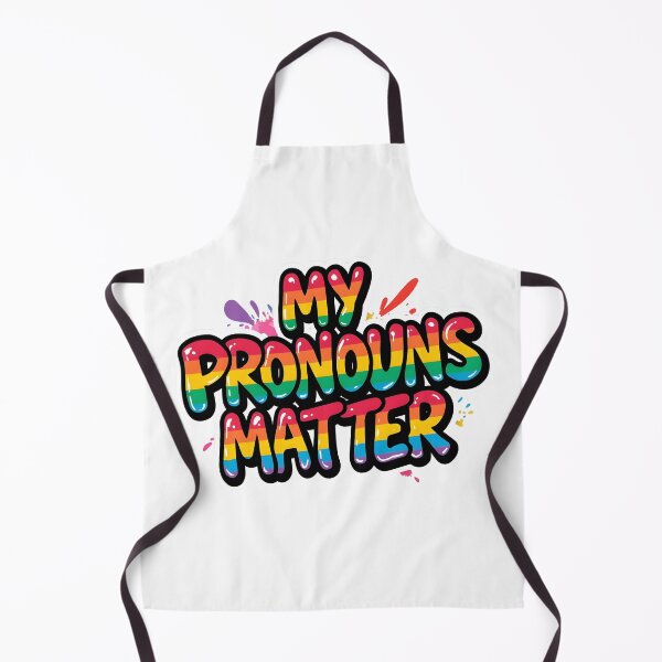 Item preview, My Pronouns Matter Pride Design | LGBTQ+ Quote Shirt & Accessories | Trans Nonbinary Pronoun Visibility Art | Rainbow Equality Typography designed and sold by Pride_Prints.