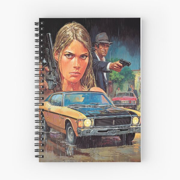 Item preview, Woman with Gun and Yellow Car Chase designed and sold by Piotrek0001.