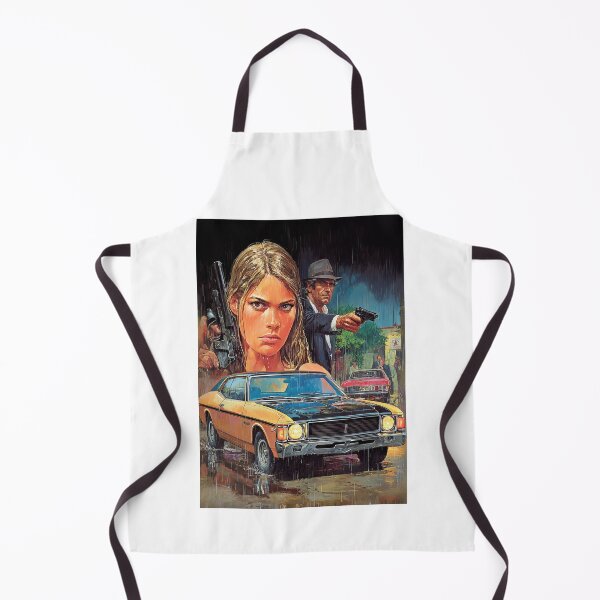 Item preview, Woman with Gun and Yellow Car Chase designed and sold by Piotrek0001.