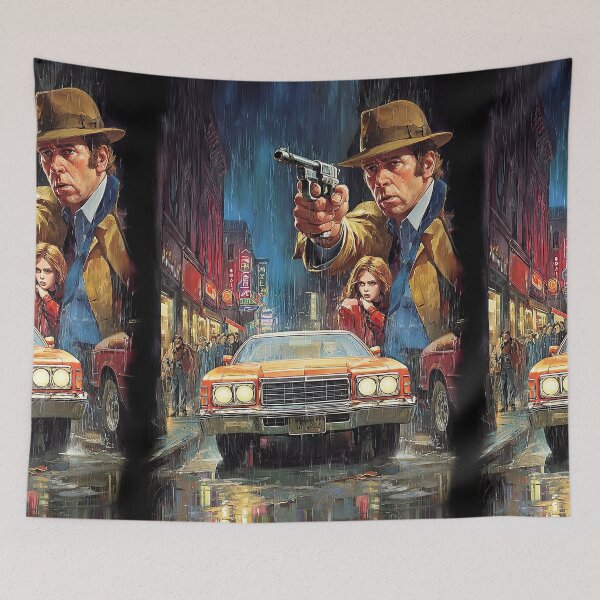 Item preview, Yellow Muscle Car Speeding at Night designed and sold by Piotrek0001.