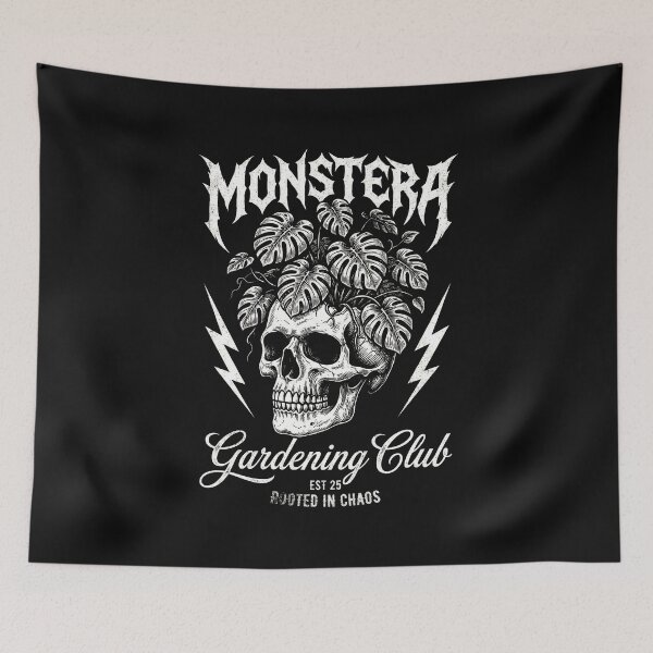 Item preview, Monstera Skull Metal Gardening Club designed and sold by AdyKurniawan.