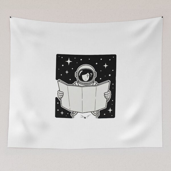 Item preview, Astronaut Holding Map Under Stars With Question Mark designed and sold by SassyArtistry.