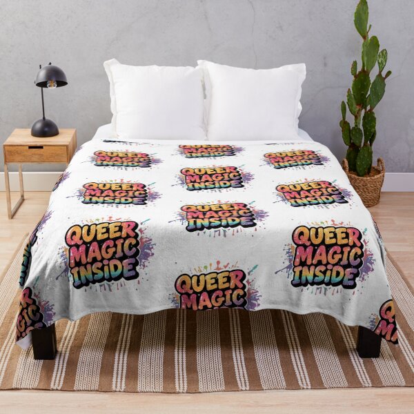 Item preview, Queer Magic Inside T-Shirt | LGBTQ Pride Quote Design | Rainbow Typography Apparel | Self-Love & Empowerment Gift designed and sold by Pride_Prints.