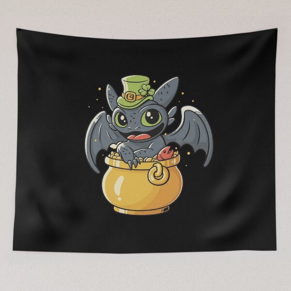 Item preview, St. Patrick's Day with a Dragon and Pot of Gold designed and sold by PowerSSales.