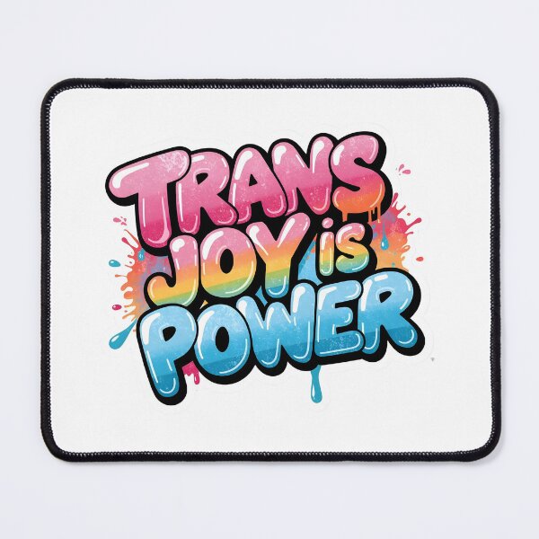 Item preview, Trans Joy Is Power Art | Transgender Pride Quote Design | LGBTQ Empowerment Apparel | Equality & Self-Love Gift designed and sold by Pride_Prints.