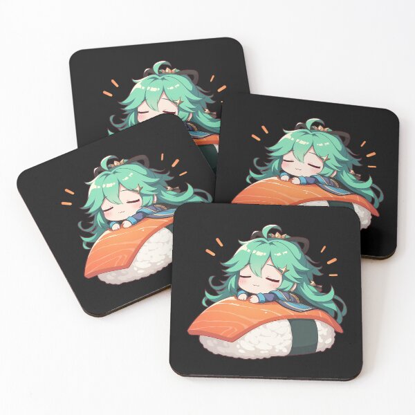 Item preview, Game Baizhu Genshin Impact Chibi Sushi Anime Boy Kawaii Calm Design designed and sold by CarlosBender.