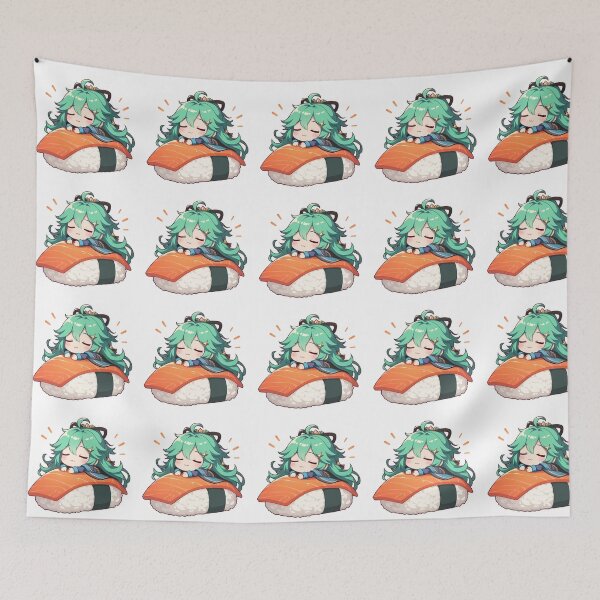 Item preview, Game Baizhu Genshin Impact Chibi Sushi Anime Boy Kawaii Calm Design designed and sold by CarlosBender.