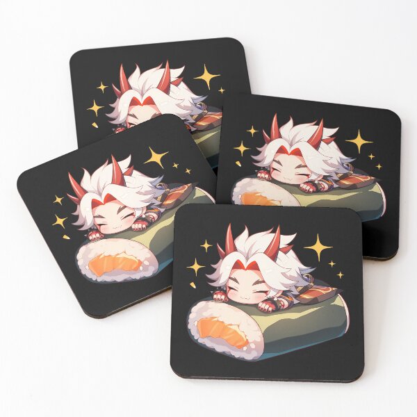 Item preview, Arataki Itto Genshin Impact Chibi Sushi Anime Boy Kawaii Fun Roll designed and sold by CarlosBender.