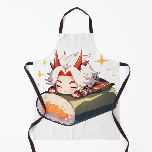 Item preview, Arataki Itto Genshin Impact Chibi Sushi Anime Boy Kawaii Fun Roll designed and sold by CarlosBender.
