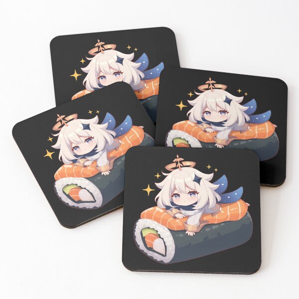 Item preview, Little Paimon Genshin Impact Chibi Sushi Anime Girl Kawaii Celestial Delight designed and sold by CarlosBender.