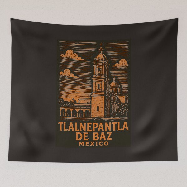 Item preview, Tlalnepantla de Baz Mexico Linocut Style  designed and sold by Thistle-TShop.