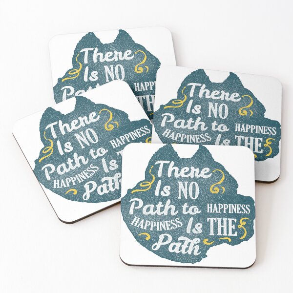Item preview, There Is No Path to Happiness – Inspirational Quote Typography Design designed and sold by Minimal Vibe Studio.