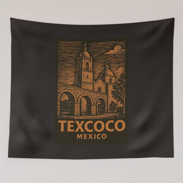 Item preview, Texcoco Mexico Linocut Style  designed and sold by Thistle-TShop.