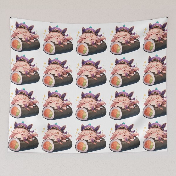 Item preview, Game Dori Genshin Impact Chibi Sushi Anime Girl Kawaii Sleepy Delight designed and sold by CarlosBender.