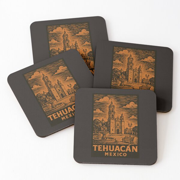Artikelvorschau, Tehuacan Mexiko Linolschnitt-Stil entworfen und verkauft von Thistle-TShop.