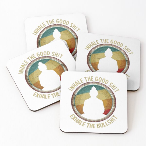 Item preview, Inhale the Good Sht Exhale the Bullsht – Funny Zen Meditation Art designed and sold by pullatejasree.