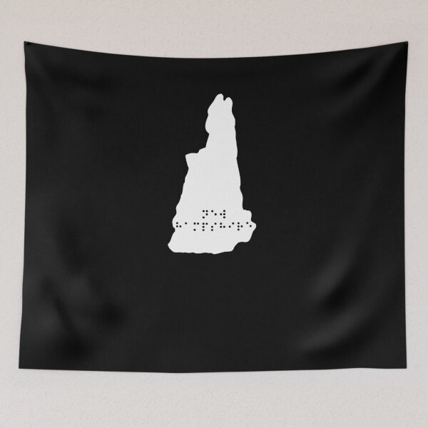Item preview, NEW HAMPSHIRE State Shape Braille Shirt designed and sold by brizodesign.