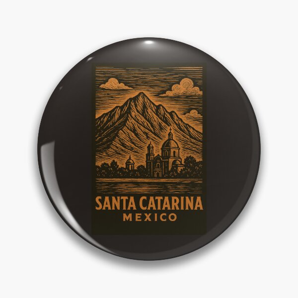 Item preview, Santa Catarina Mexico Linocut Style  designed and sold by Thistle-TShop.