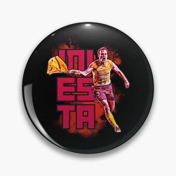 Item preview, Andres Iniesta Bold Typography Action Football Pose designed and sold by Mickieurkett.