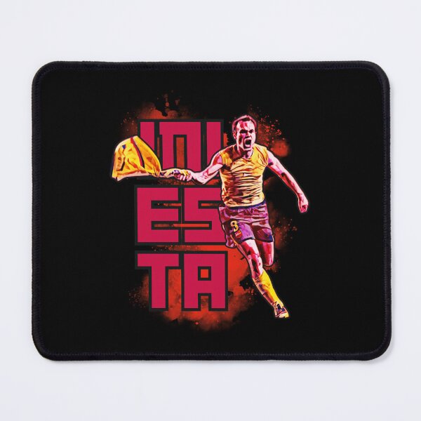 Item preview, Andres Iniesta Bold Typography Action Football Pose designed and sold by Mickieurkett.