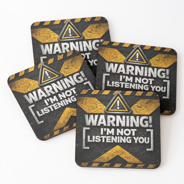 Item preview, Warning Not Listening designed and sold by Kaleidoscope Print.