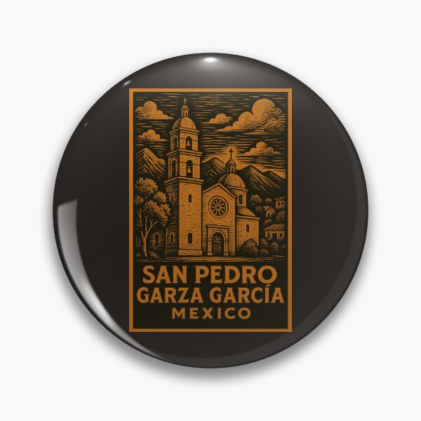 Item preview, San Pedro Garza Garcia Mexico Linocut Style  designed and sold by Thistle-TShop.