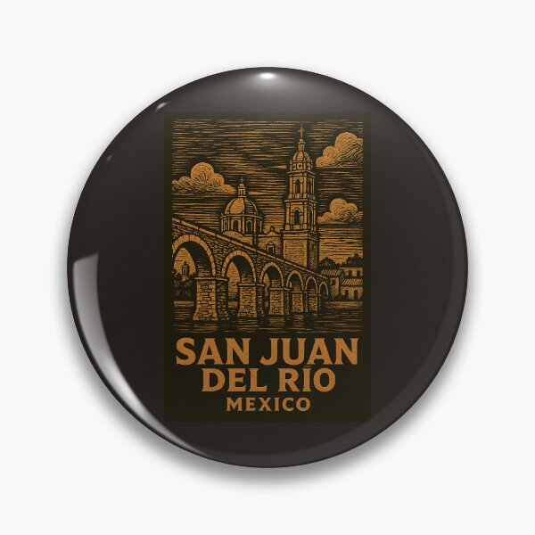 Item preview, San Juan del Rio Mexico Linocut Style  designed and sold by Thistle-TShop.