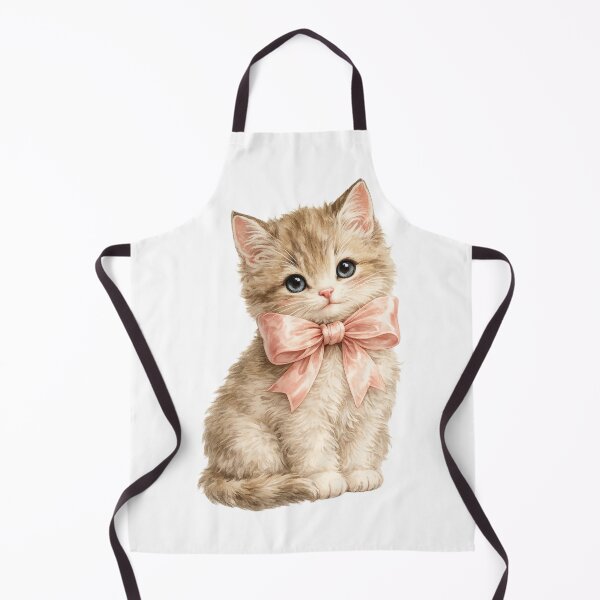 Item preview, Vintage Kitten with Pink Bow designed and sold by RedSwagStore.