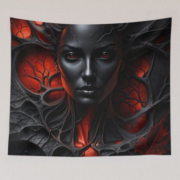 Item preview, Crimson Web Siren designed and sold by Kaleidoscope Print.