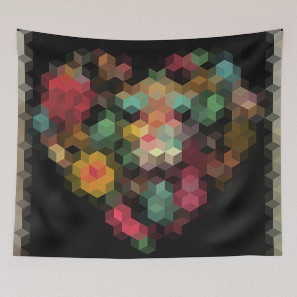 Item preview, Geometric patchwork, heart designed and sold by fuzzyfox.