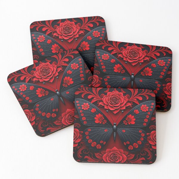 Item preview, Crimson Rose Butterfly designed and sold by Kaleidoscope Print.