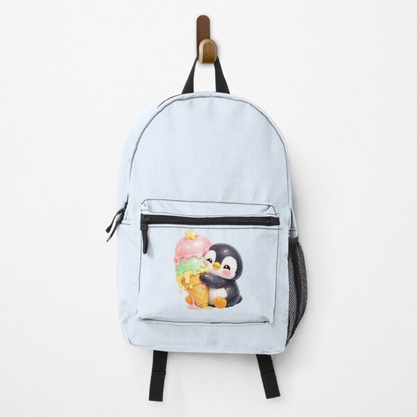 Item preview, Cute Penguin Hugging Melting Ice Cream | Kawaii Summer Art designed and sold by Moons Studio.