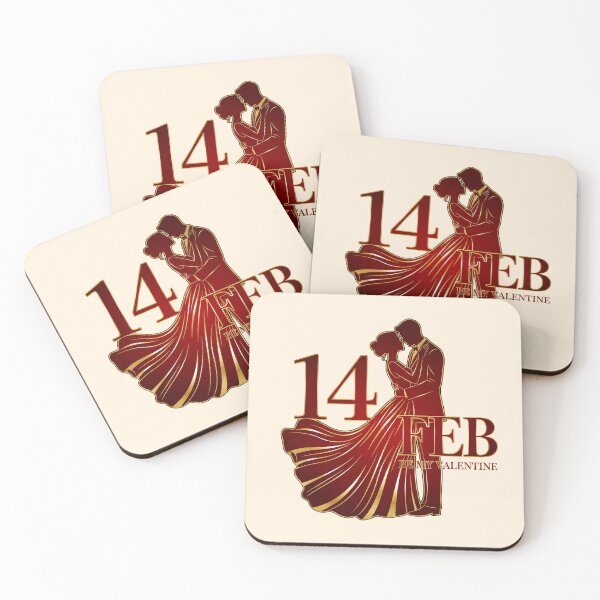 Item preview, Elegant Valentine’s Silhouette 14 Feb Golden Romance designed and sold by MOFAPPAREL.