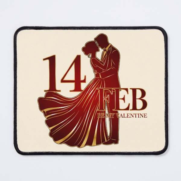 Item preview, Elegant Valentine’s Silhouette 14 Feb Golden Romance designed and sold by MOFAPPAREL.