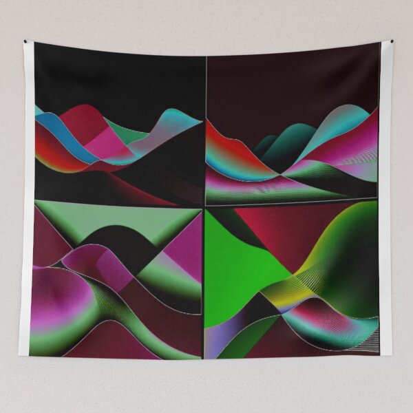 Item preview, four currents solarize 2 colorful geometric abstract design designed and sold by SmashingDeals.
