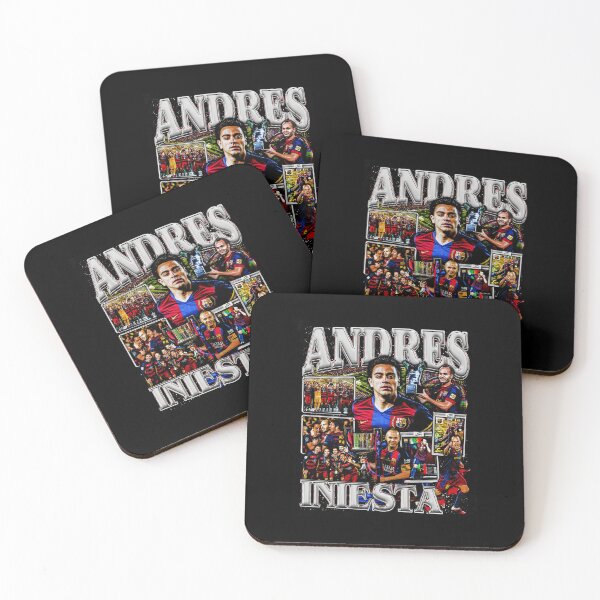 Item preview, Andres Iniesta Career Highlights Collage Vintage Style designed and sold by Mickieurkett.