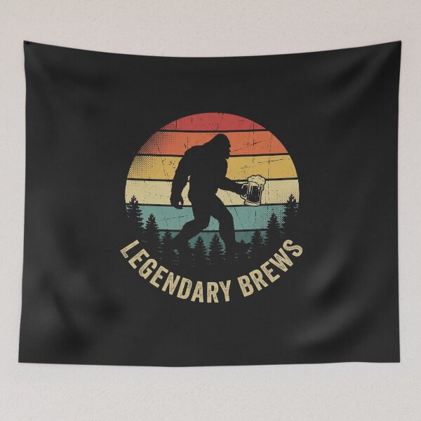 Item preview, Legendary Brews Bigfoot Sasquatch Drinking Beer designed and sold by AdyKurniawan.