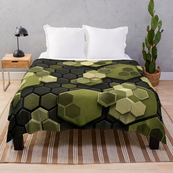 Item preview, Olive Hexagon Honeycomb Pattern designed and sold by Kaleidoscope Print.