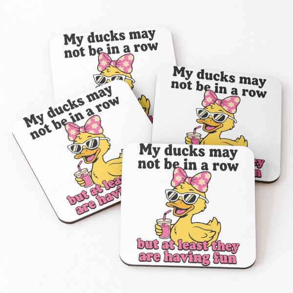 Item preview, funny Ducks Not in a Row quote Snarky vintage Mental Health design designed and sold by LuxeGraphix.