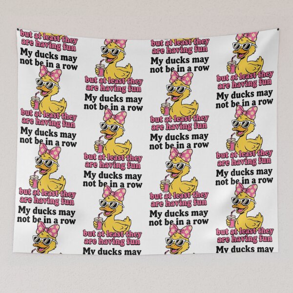 Item preview, funny Ducks Not in a Row quote Snarky vintage Mental Health design designed and sold by LuxeGraphix.
