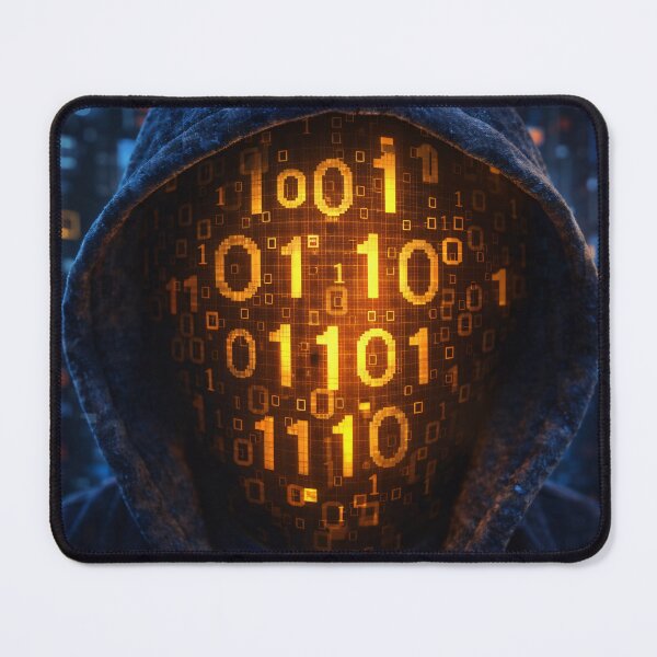 Item preview, Binary Hooded Hacker Glow designed and sold by Kaleidoscope Print.