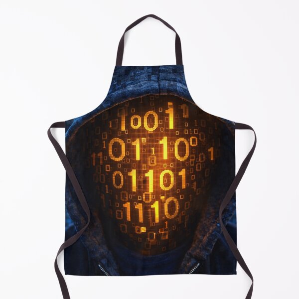 Item preview, Binary Hooded Hacker Glow designed and sold by Kaleidoscope Print.