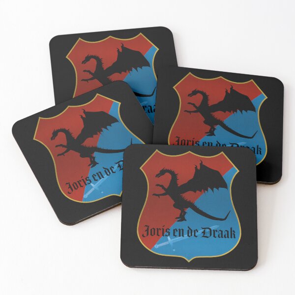 Item preview, Dueling Wooden Coaster - Joris En De Draak Inspired Design For Efteling Fans Netherlands Theme Park Souvenir designed and sold by Marcraphael.